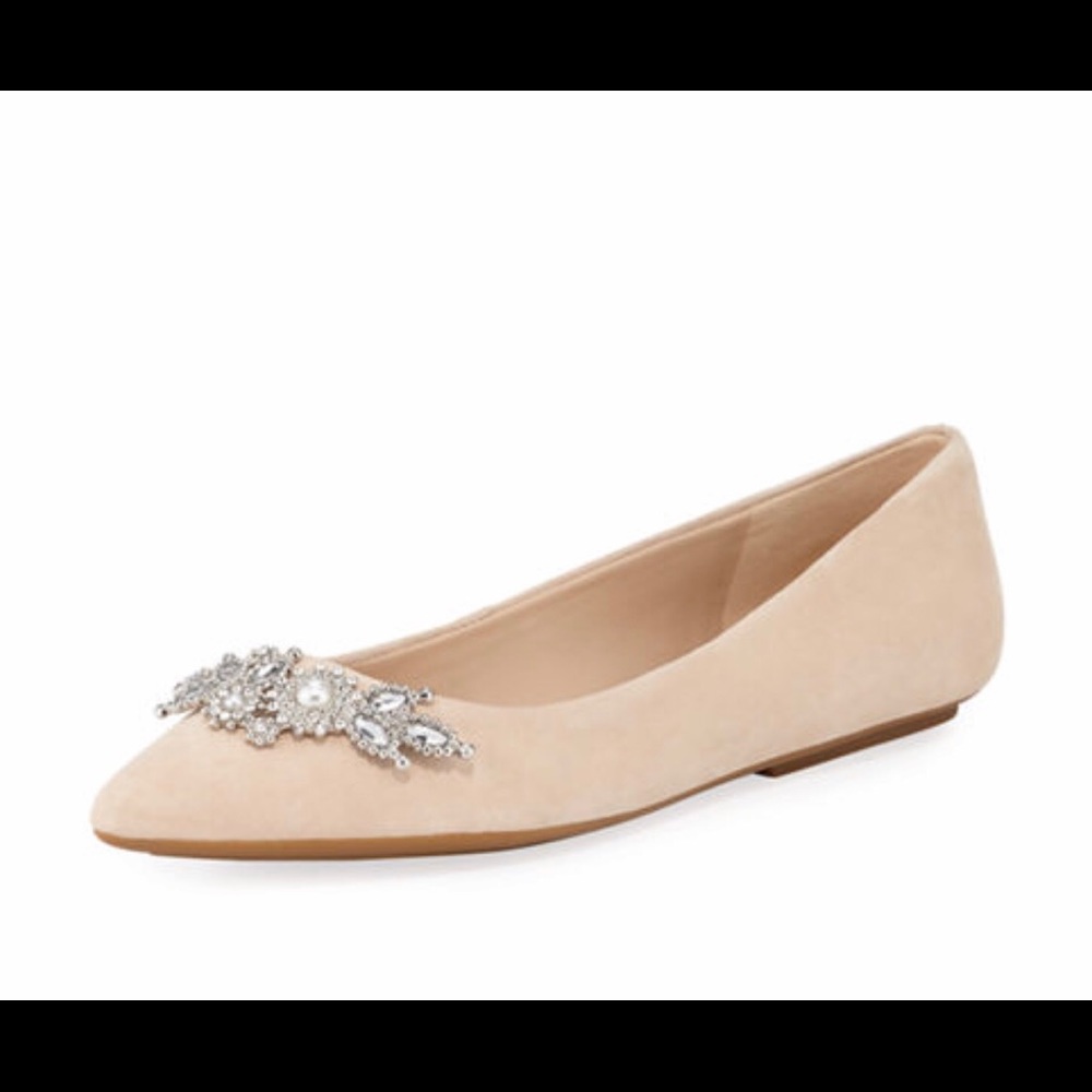 Karl Lagerfeld Paris Valerie Ornamented Flats Sz 8